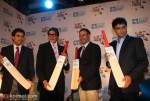 Amitabh Bachchan with Harsha Bhogle at the endorsement event of a sports channel.