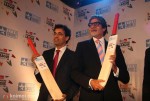 Amitabh Bachchan with Harsha Bhogle at the endorsement event of a sports channel.