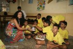 Kabir Bedi & Family At 'Akanksha' NGO