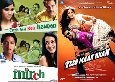 Mirch Movie Poster, Tees Maar Khan Movie Poster