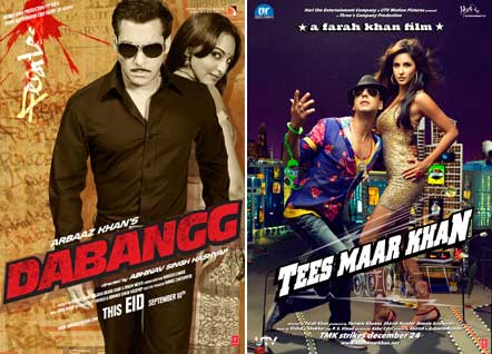 Dabangg Movie Poster, Tees Maar Khan Movie Poster