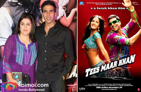 Farah Khan, Akshay Kumar Tees Maar Khan Movie Poster