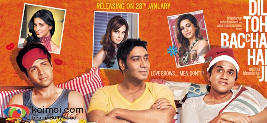 Emraan Hashmi, Ajay Devgan, Omi Vaidya (Dil Toh Baccha Hai Ji Movie Wallpaper)