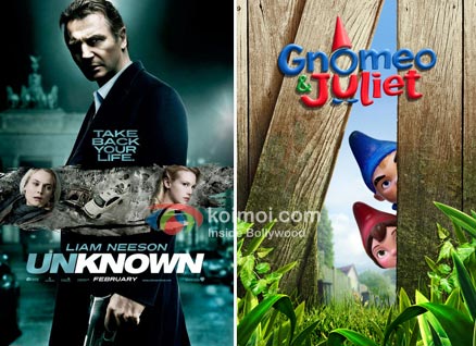 Unknown Tops US Box-Office, Gnomeo & Juliet Comes Second