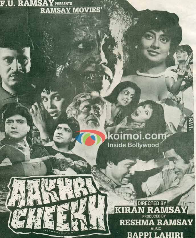 8 Classic Bollywood Horror Movie Posters (Aakhri Cheekh Movie Poster)