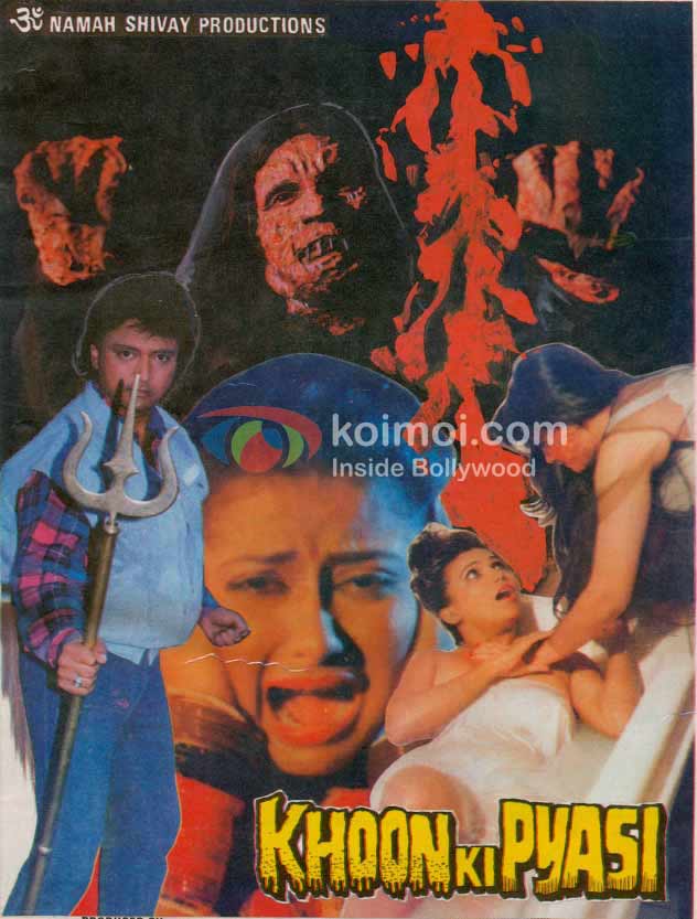 8 Classic Bollywood Horror Movie Posters (Khoon Ki Pyasi Movie Poster)