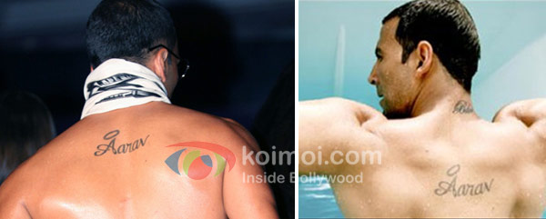 Akshay Kumar tattoo | [VIDEO] Akshay Kumar's tattoo of son Aarav's name in  holiday clip perfectly captures actor's love for his kids