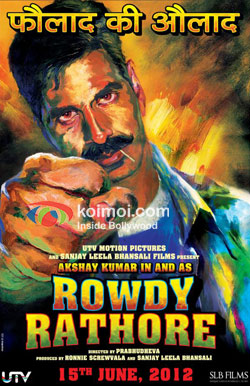 Akshay Kumar in Rowdy Rathore poster