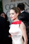 Angelina Jolie At Golden Globe Red Carpet 2012