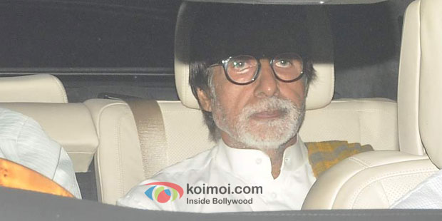 Amitabh Bachchan returning from hospital