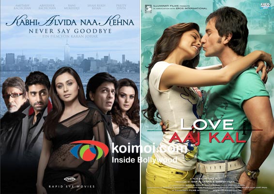 Kabhi Alvida Naa Kehna Movie Poster, Love Aaj Kal Movie Poster