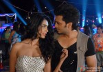 Sarah Jane Dias and Ritesh Deshmukh in a romantic moment in Kyaa Super Kool Hain Hum Movie Stills