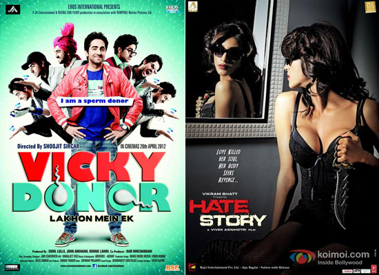 Vicky Donor & Hate Story Movie Posters