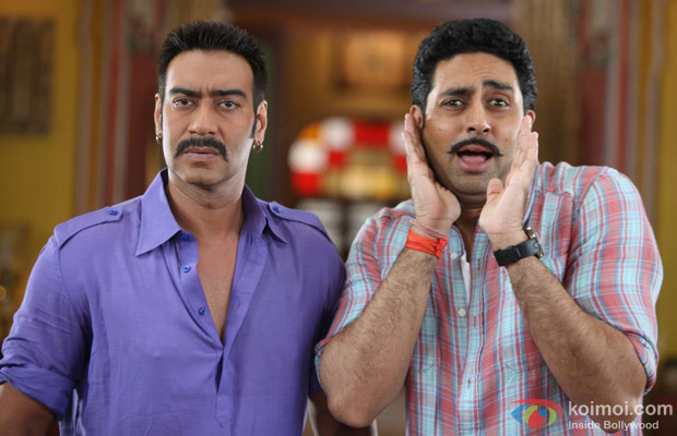 Ajay Devgan and Abhishek Bachchan in Bol Bachchan Movie Stills