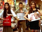 Diana Penty, Saif Ali Khan and Deepika Padukone in Daaru Desi song in Cocktail Movie Stills