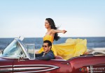 Katrina Kaif and Salman Khan in a love song in car in Ek Tha Tiger Movie Stills