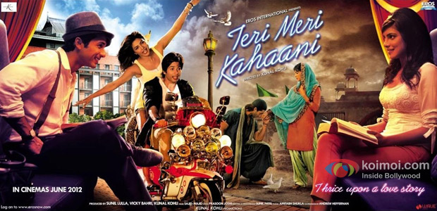 Shahid Kapoor and Priyanka Chopra in Teri Meri Kahaani Movie Poster