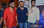 Ajay Devgn, Rohit Shetty, Abhishek Bachchan on the sets of 'Taarak Mehta Ka Ooltah Chashmah' Promote Bol Bachchan Movie