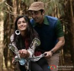 Ileana D'Cruz and Ranbir Kapoor on cycle in Barfi Movie Stills