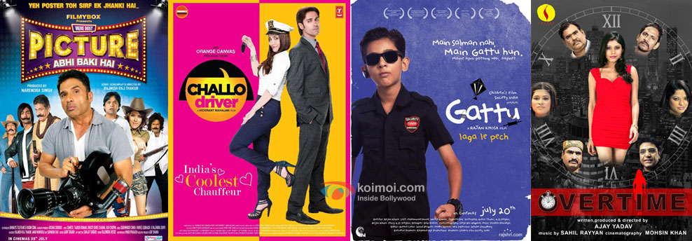 Mere Dost Picture Abhi Baki Hai, Challo Driver, Gattu and Overtime Movie Posters