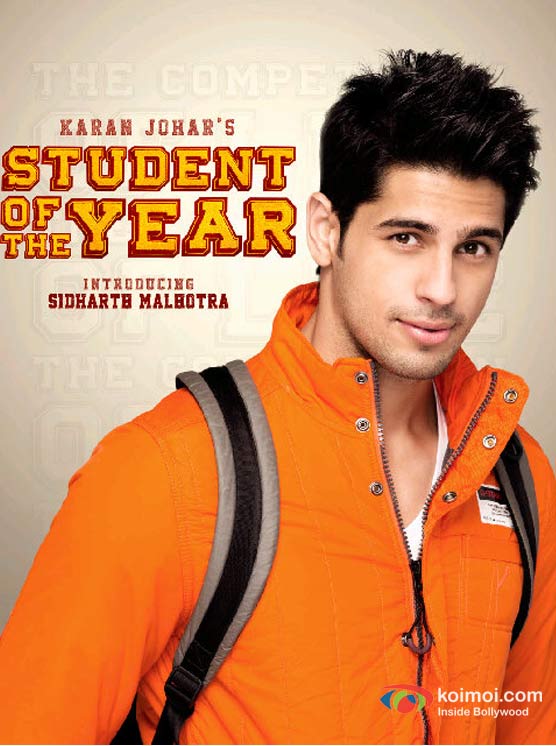 Sidharth Malhotra In Student Of The Year Movie Poster
