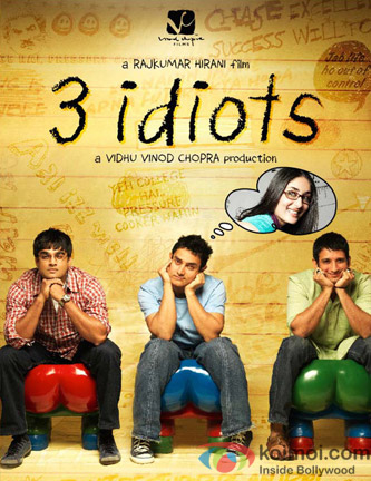 Aamir Khan, R.Madhavan, Sharman Joshi and Kareena Kapoor (3 Idiots Movie Poster)