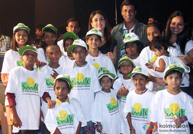 Madhur Bhandarkar and Kareena Kapoor celebrate Friendship Day along with the kids of Smile Foundation on the set of Heroine Movie