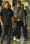Amitabh Bachchan Snapped Green Florescent Sports Shoes