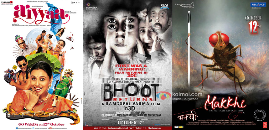 Aiyyaa, Bhoot Returns and Makkhi Movie Posters