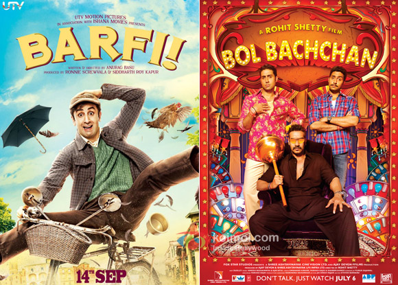 Barfi! and Bol Bachchan Movie Poster