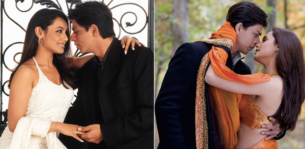 Shah Rukh Khan And Rani Mukerji in a still from Chalte Chalte & Kabhi Alvida Naa Kehna Movie