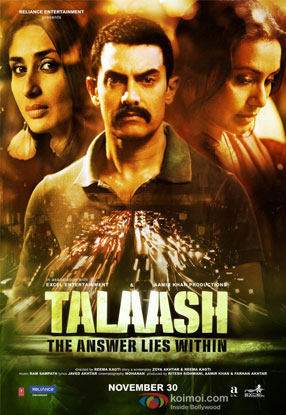 Kareena Kapoor, Aamir Khan and Rani Mukerji starrer Talaash Movie Poster