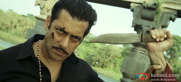 Salman Khan in a still from Dabangg 2 Movie