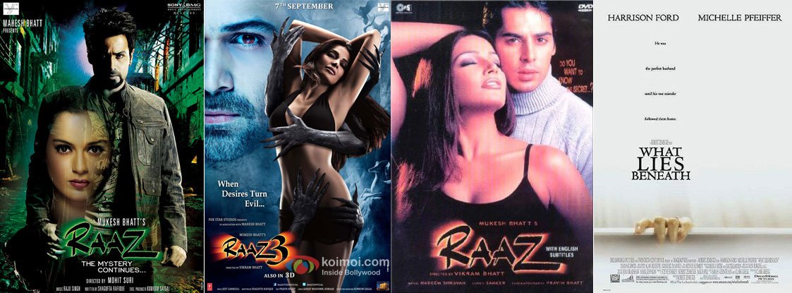 Raaz 2, Raaz 3, Raaz and What Lies Beneath Movie Poster