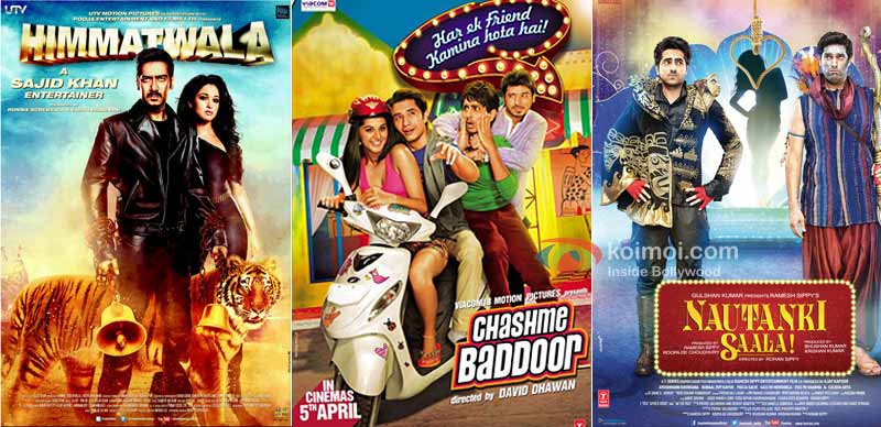 Himmatwala, Chashme Baddoor And Nautanki Saala Movie Poster