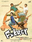 Pulkit Samrat, Manjot Singh, Ali Fazal, Varun Sharma and Richa Chadda starrer Fukrey Movie Poster 2