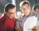 Rishi Kapoor and Subhash Ghai On The Sets of 'Kaanchi'