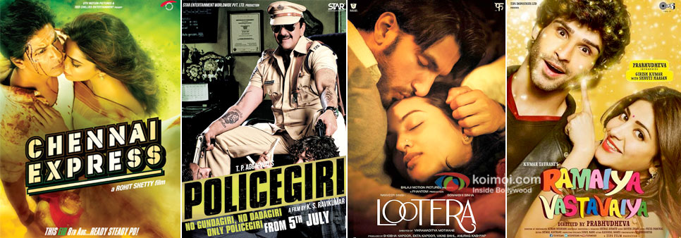 Chennai Express, Policegiri,Lootera And Ramaiya Vastavaiya Movie Poster