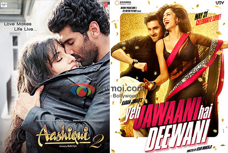 Aashiqui 2 And Yeh Jawani Hai Deewani Movie Poster