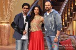 Shah Rukh Khan, Deepika Padukone And Rohit Shetty in promote Chennai Express on Comedy Nights Pic 1