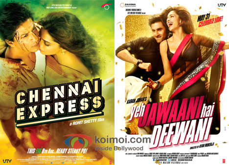 Chennai Express And Yeh Jawaani Hai Deewani Movie Poster