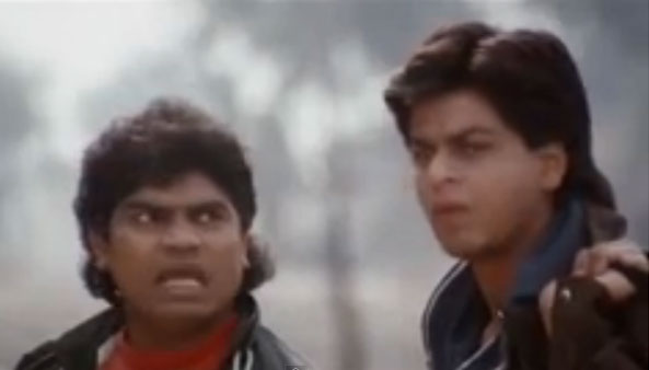 Johny Lever And Shah Rukh Khan in Karan Arjun Movie Stills