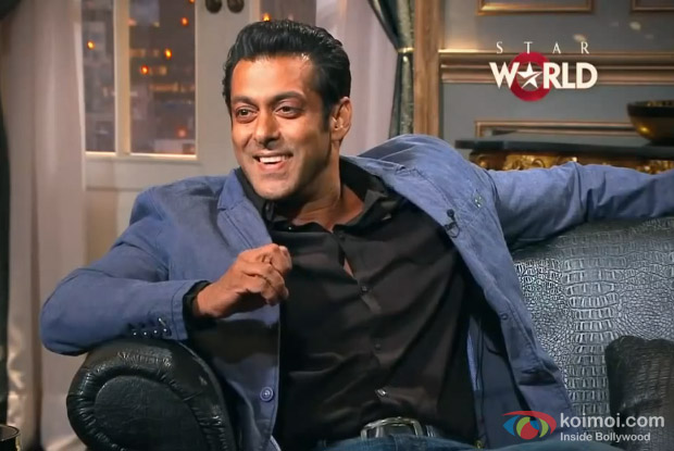 Salman Khan on the sets of Koffee With Karan show
