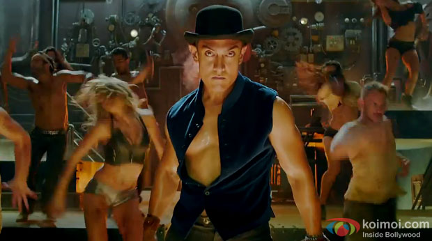 Aamir Khan in a Dhoom Tap song still from Dhoom 3