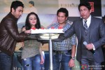Adhyayan Suman, Ariana Ayam, Sachin Tendulkar and Shekhar Suman during the music launch of 'Heartless' Pic 1