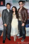 Shekhar Suman, Ariana Ayam and Adhyayan Suman during the music launch of 'Heartless'