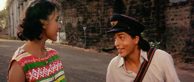 Suchitra Krishnamoorthi and Shah Rukh Khan in a still from 'Kabhi Haan Kabhi Naa (1994 film)'
