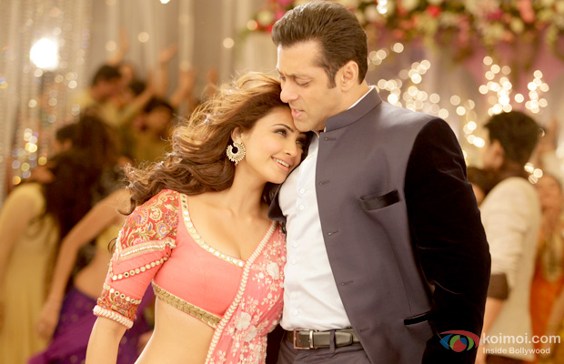 Daisy Shah and Salman Khan in a still from Jai Ho