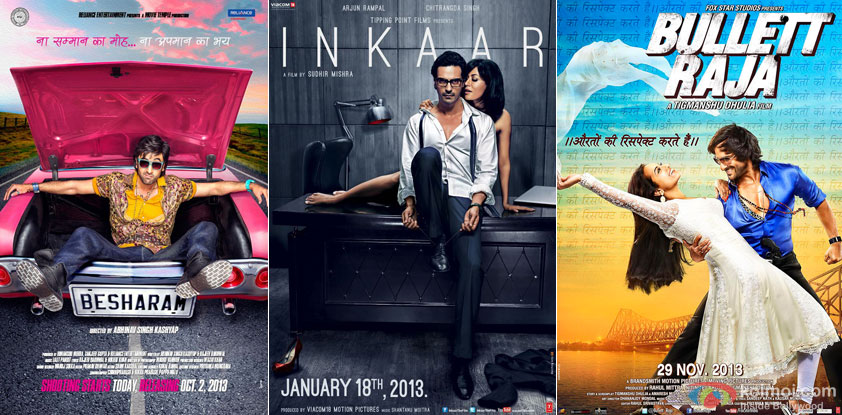 Besharam, Inkaar and Bullett Raja Movie Poster