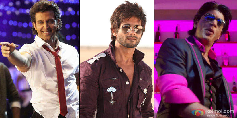 Hrithik Roshan (still from Krrish 3), Shahid Kapoor (still from R... Rajkumar) and Shah Rukh Khan (still from Chennai Express)